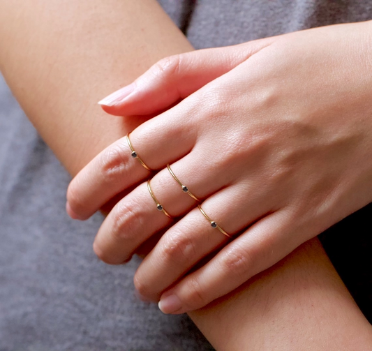 Mini Black Bezel Ring-J&CO-Juri Elle
