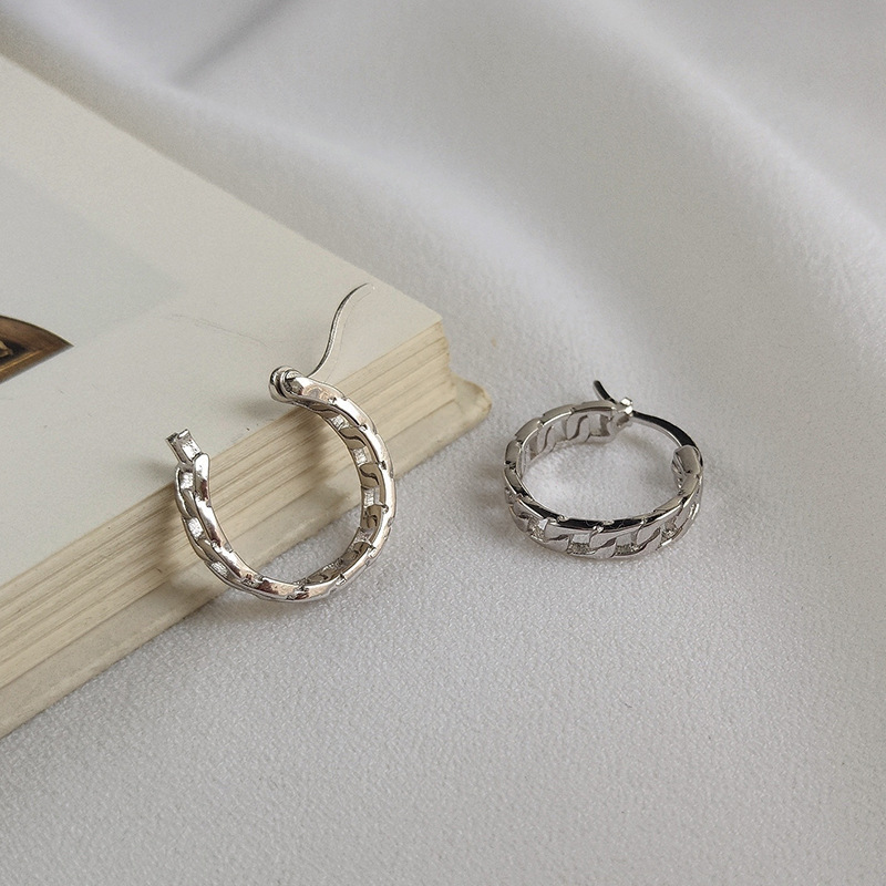 Creative Hollow Sterling Silver Plated Gold & Platinum Earring