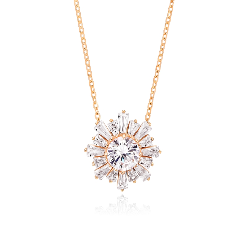 Being Your Sunshine Collier en argent sterling plaqué or rose 14 carats