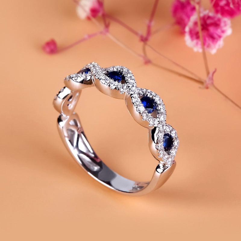 Twist Sterling Silver Women's Band-JE-Juri Elle