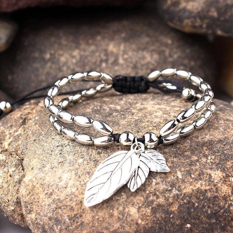 Bohemian Leaf Multi-Layer Bracelet