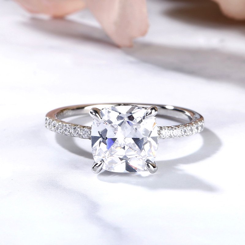 Classic Cushion Cut Sterling Silver Ring-JE-Juri Elle