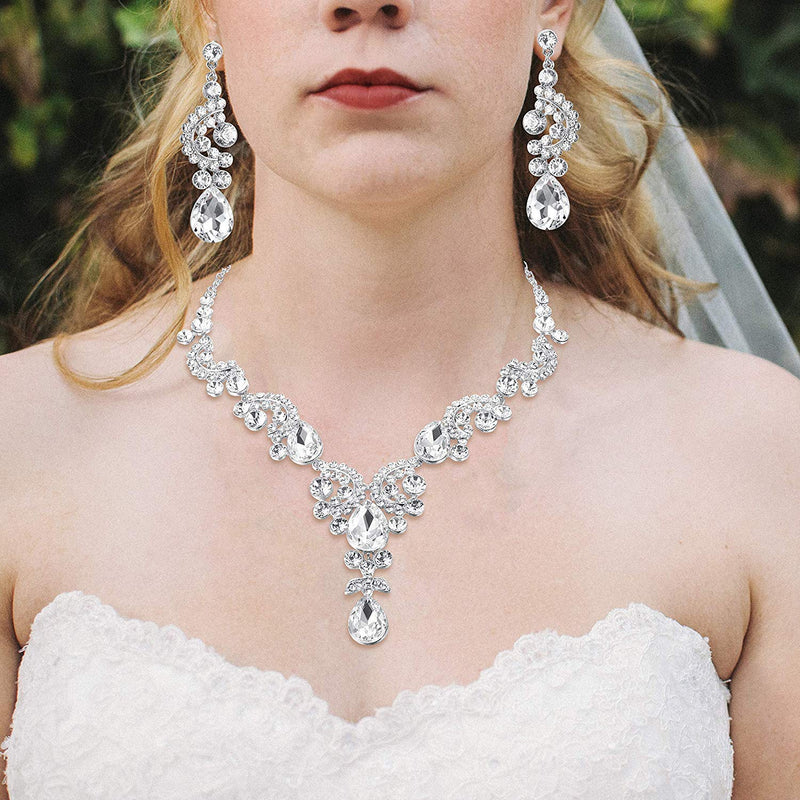 Rhinestone Wedding Bridal Jewelry Set
