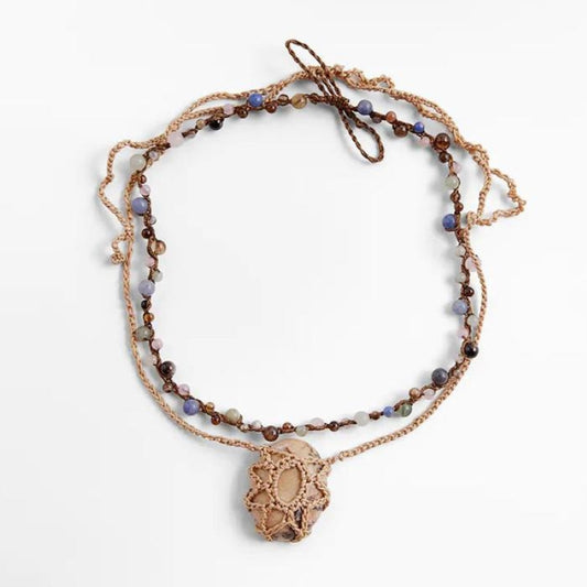 Bohemian Hand-woven Multilayer Gravel Necklace