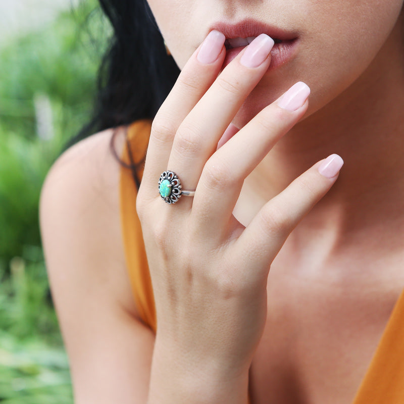 Floral Opal Ring-JE-Juri Elle