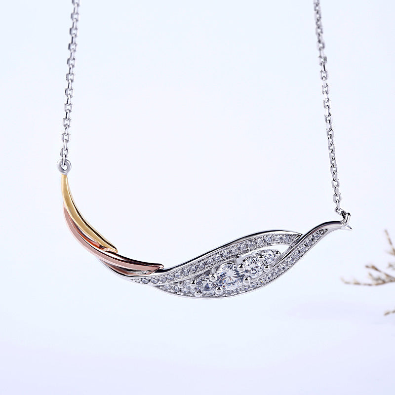 Fancy Tri-Tone Necklace-JE-Juri Elle