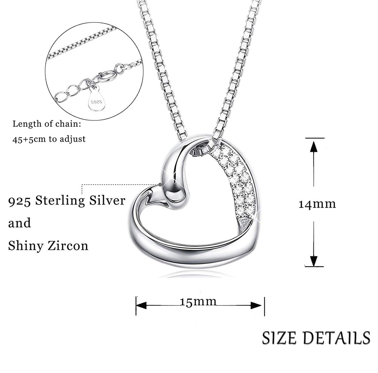 Chain Heart Pendant for Women
