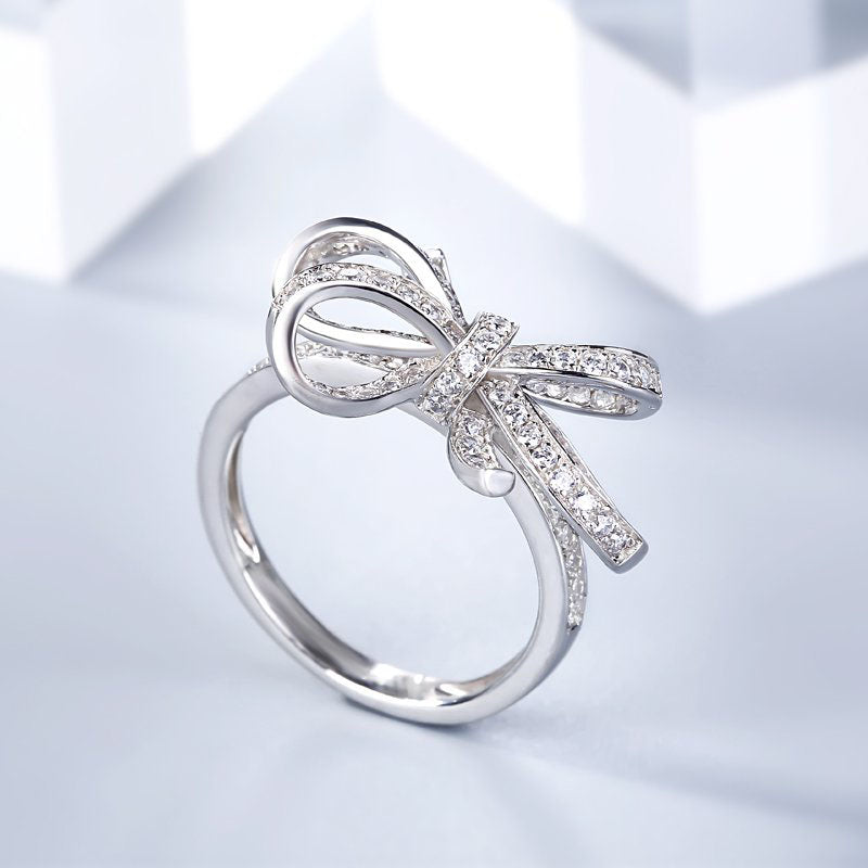 Bowknot Sterling Silver Cocktail Ring-JE-Juri Elle