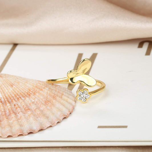 Sterling Silver Butterfly Open Rings
