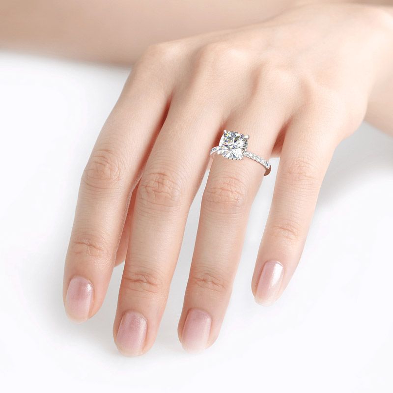Classic Cushion Cut Sterling Silver Ring-JE-Juri Elle