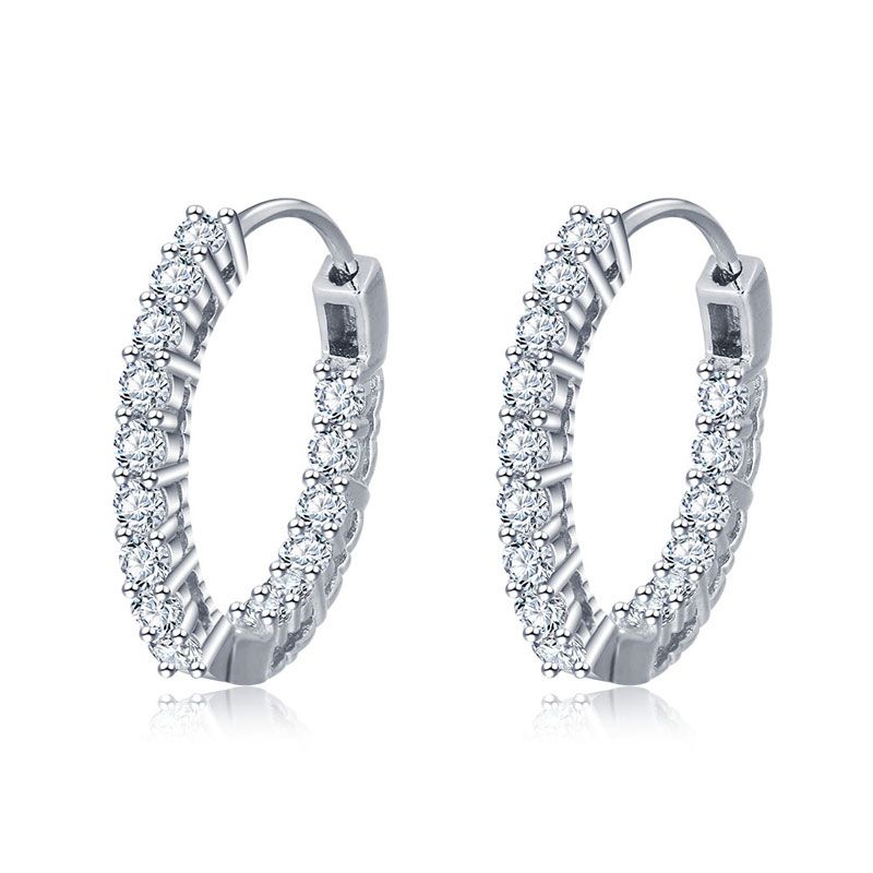 Classic Sterling Silver Hoop Earrings-JE-Juri Elle