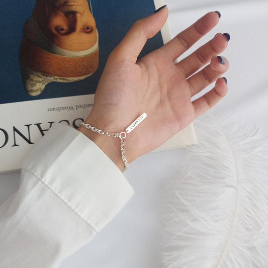 Retro Trend Sterling Silver Bracelet
