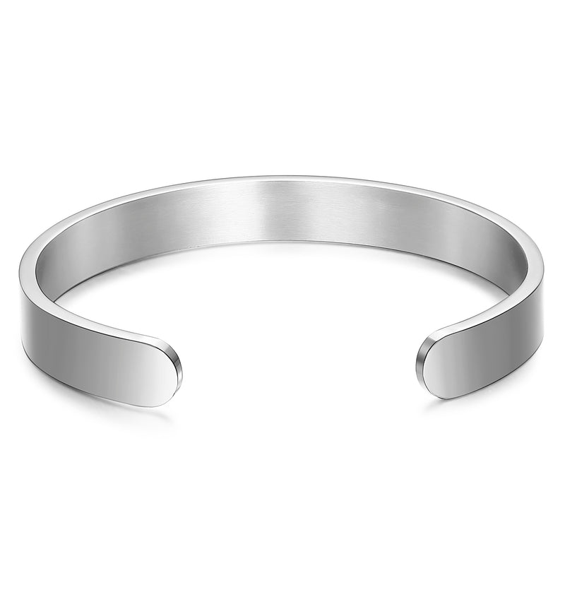DIOROYAL Gift for Dad from Daughter, Son, Wife - Husband. Father. Hero Father's Day Stainless Steel Bracelet Engraved Bangle Jewelry for Dad