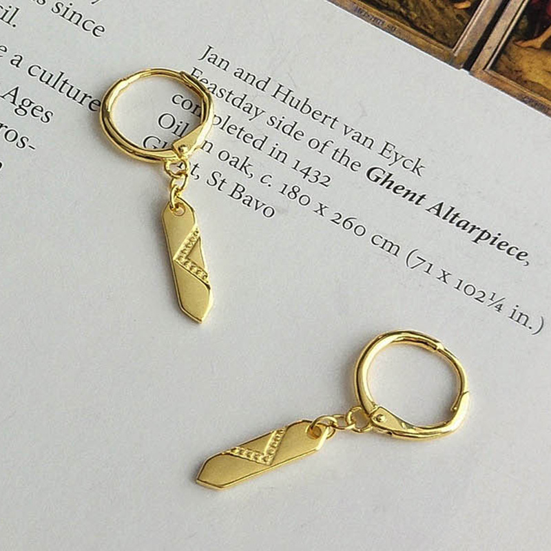 Personality Tie Sterling Silver Earring