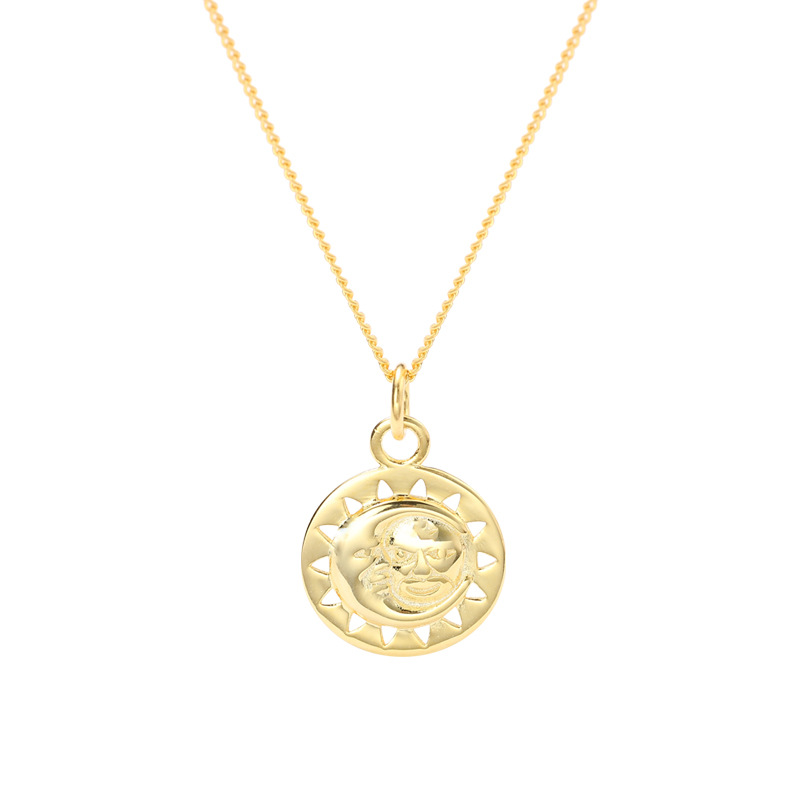 Mysterious Universe Sterling Silver Plated Gold Necklace