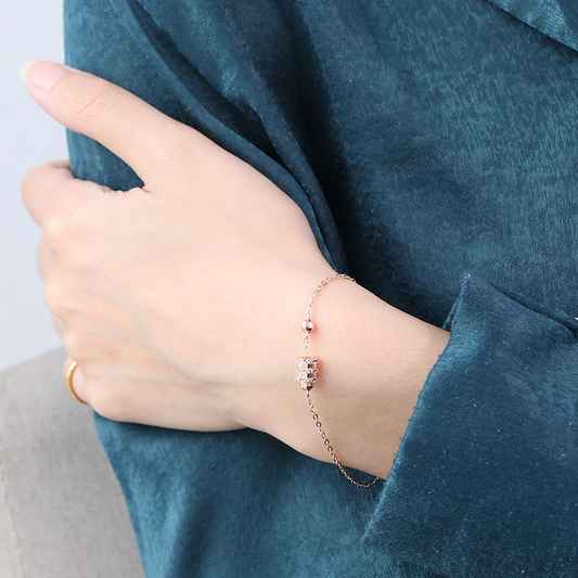 Small Waist Beads Sterling Silver Bracelet