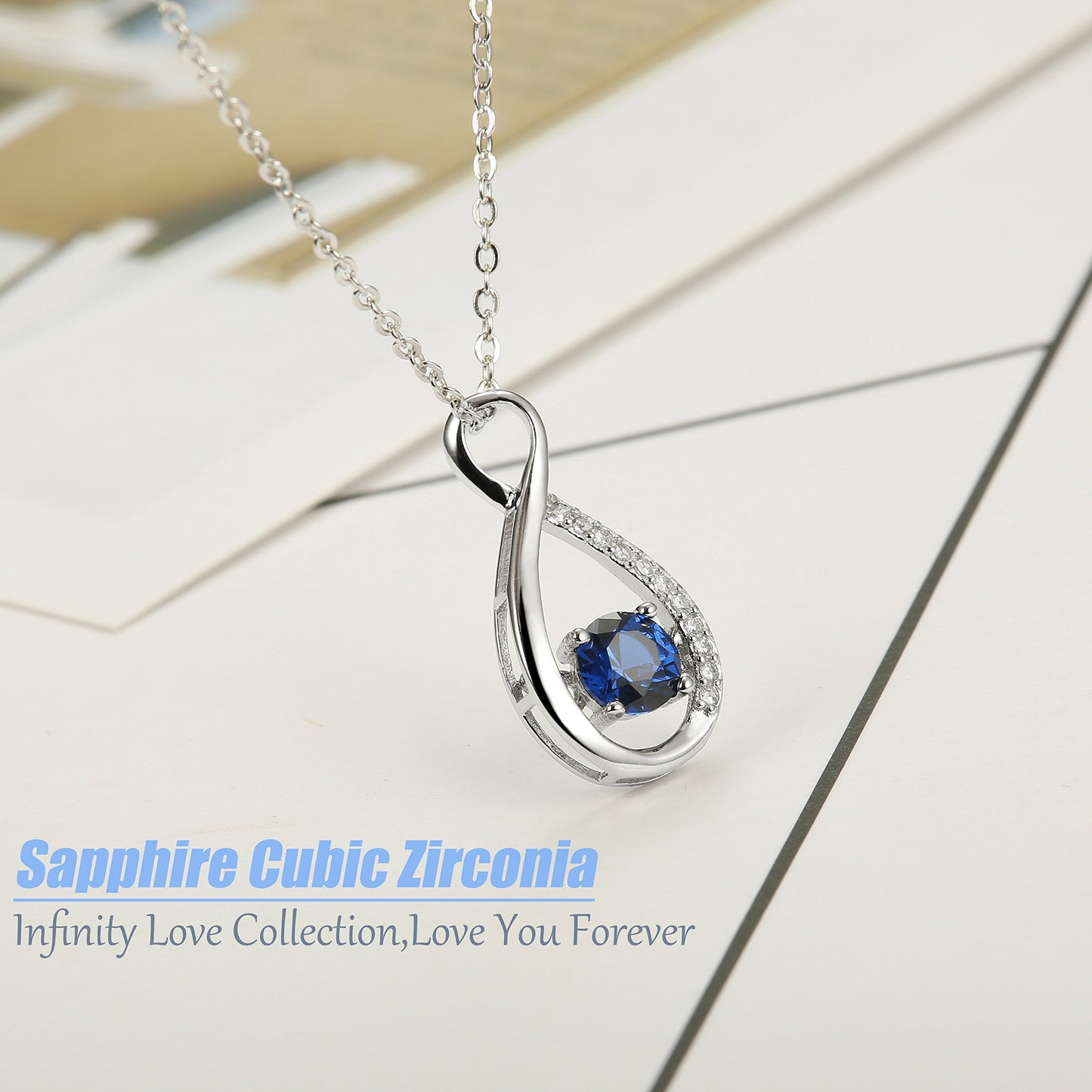 Sterling Silver Infinity Necklace for Women