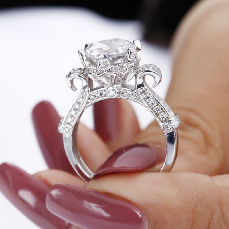 Classic Round Cut Sterling Silver Ring-JE-Juri Elle
