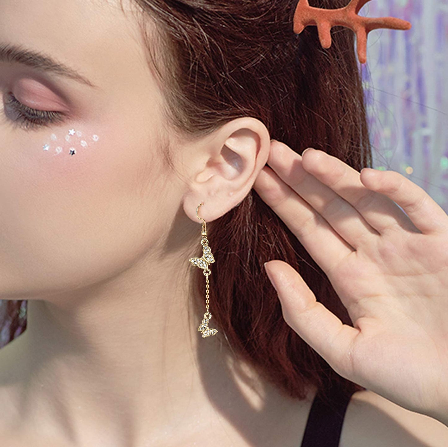 Butterfly Earrings Necklace Set for Women