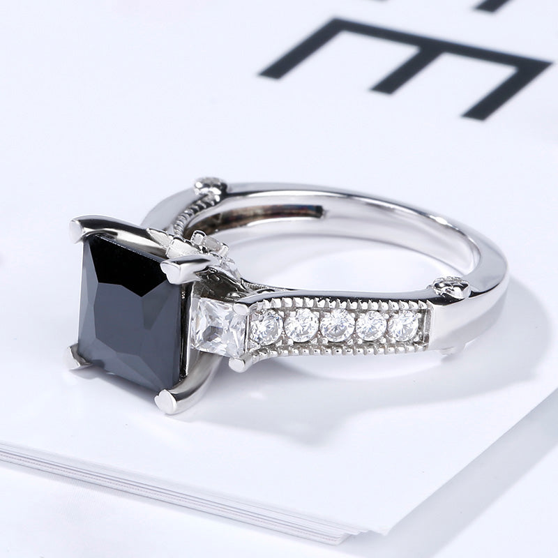 Princess Cut Sterling Silver Ring-JE-Juri Elle