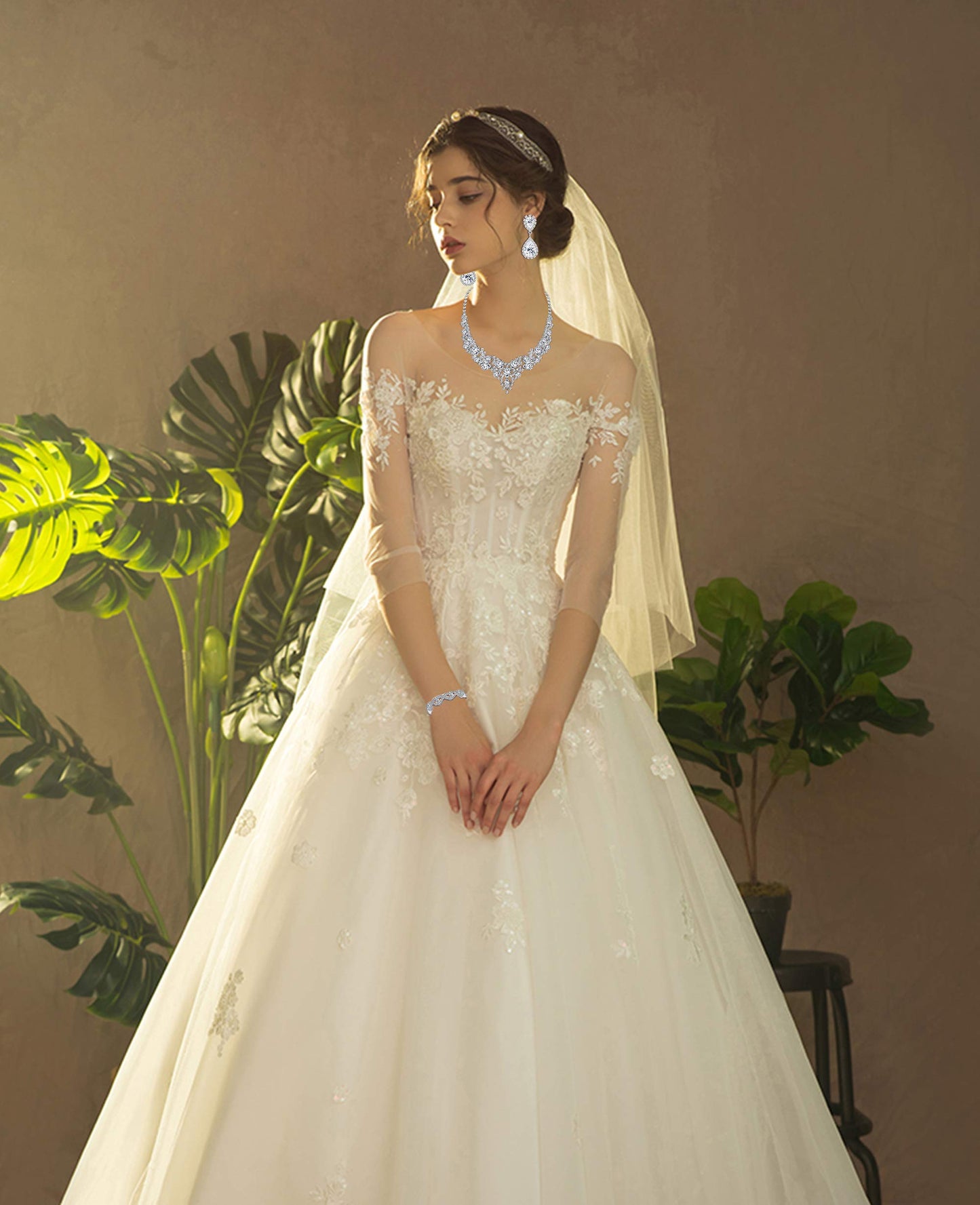 Women's Rhinestone Bridal Jewelry Set