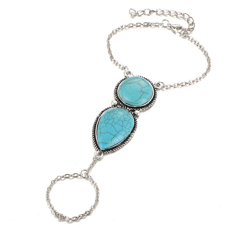 Bohemian Turquoise Finger Bracelet