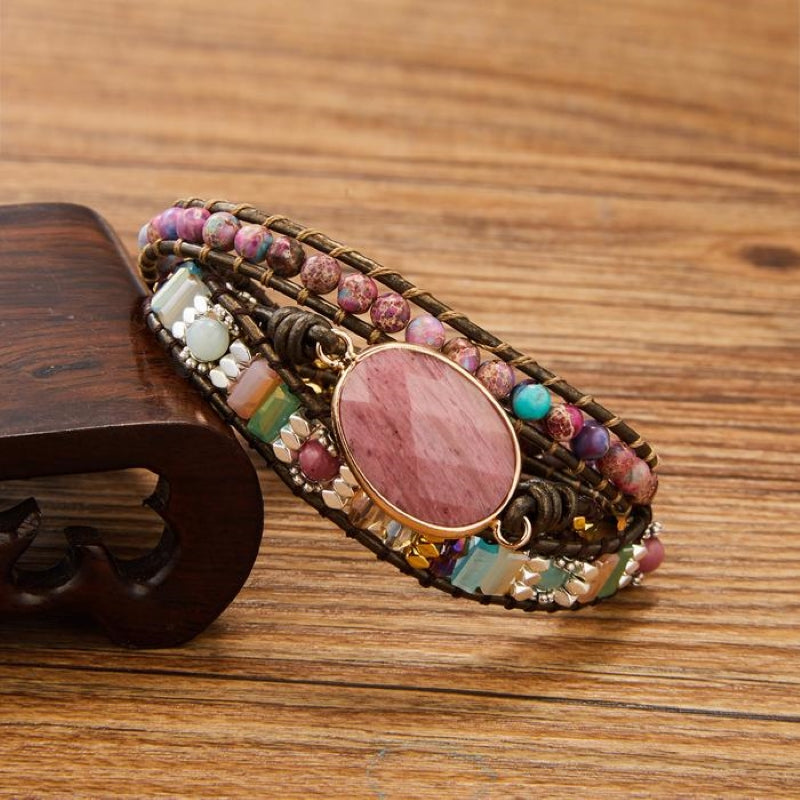 Bohemian Heart Stone Bracelet