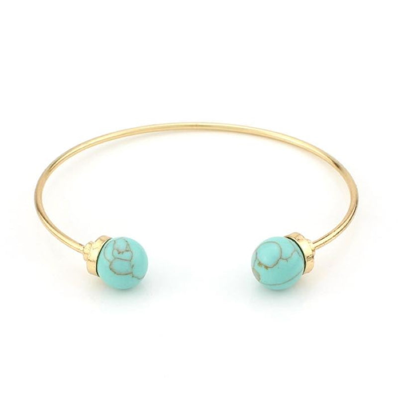 Bohemian Bracelet With Turquoise Inlay