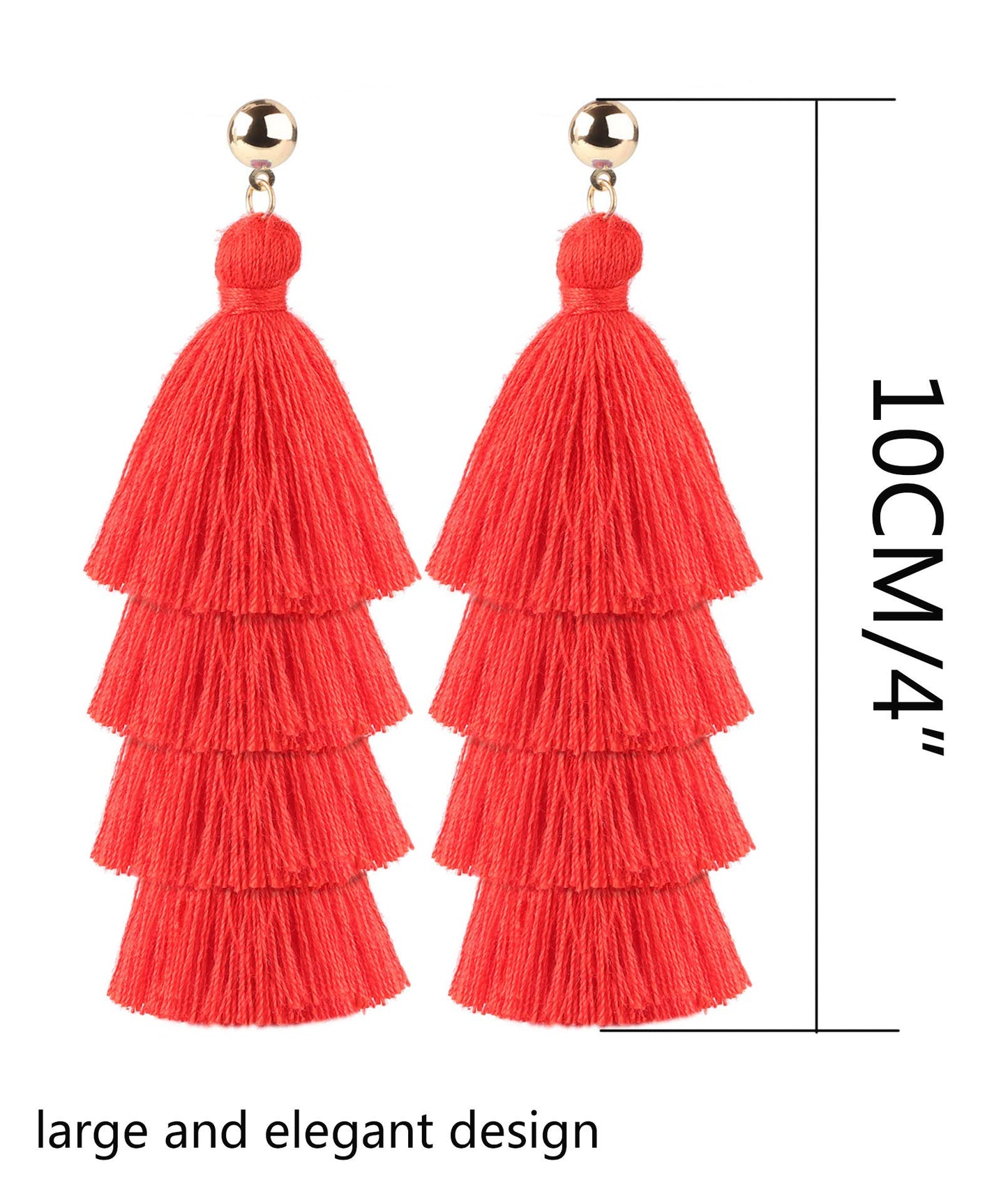 Boucles d'oreilles pompon Bohème Fringe Drop Boucles d'oreilles faites à la main