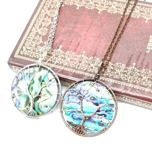 Bohemian Natural Shell Tree Of Life Necklace