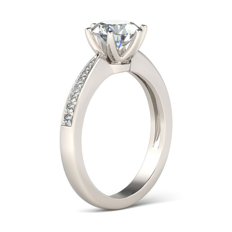 Classic Round Cut Sterling Silver Ring-JE-Juri Elle