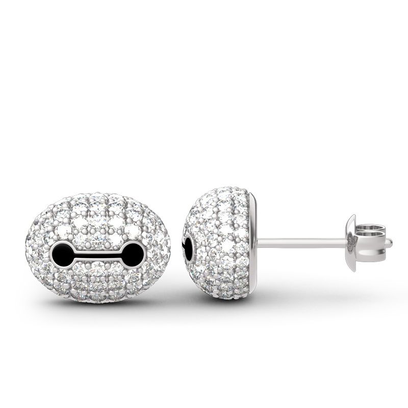 Superhero Baymax Inspired Sterling Silver Stud Earrings-JE-Juri Elle