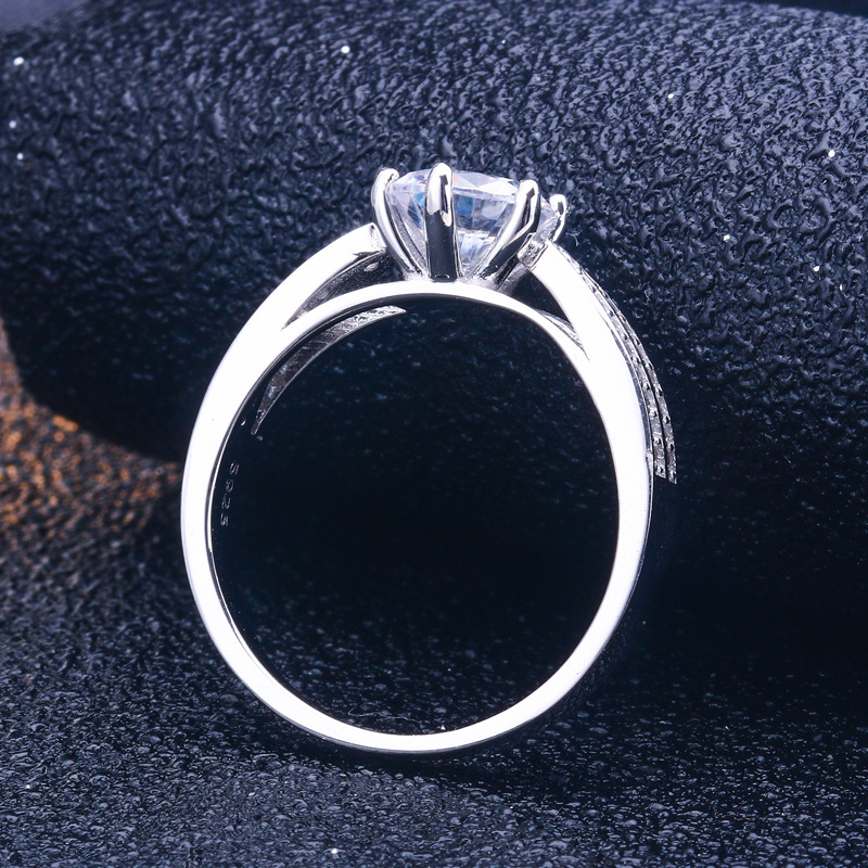 Classic Round Cut Sterling Silver Ring-TL-Juri Elle