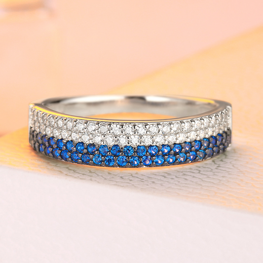 Simple Round Cut Sterling Silver Ring For Women-TL-Juri Elle
