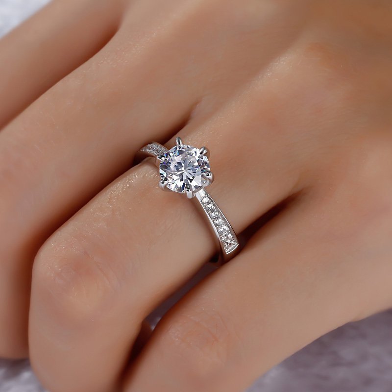 Classic Round Cut Sterling Silver Ring-JE-Juri Elle