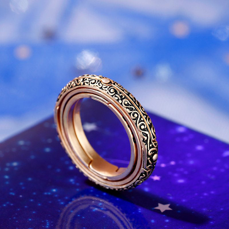 Astronomical Sphere Sterling Silver Ring (With A Free Chain)-JE-Juri Elle