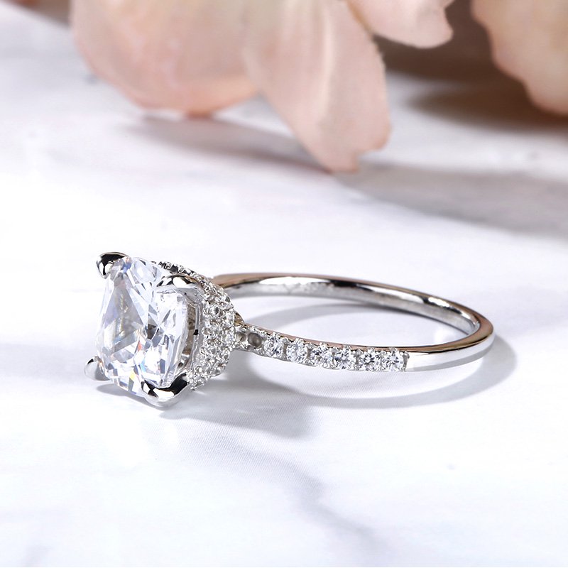 Classic Cushion Cut Sterling Silver Ring-JE-Juri Elle