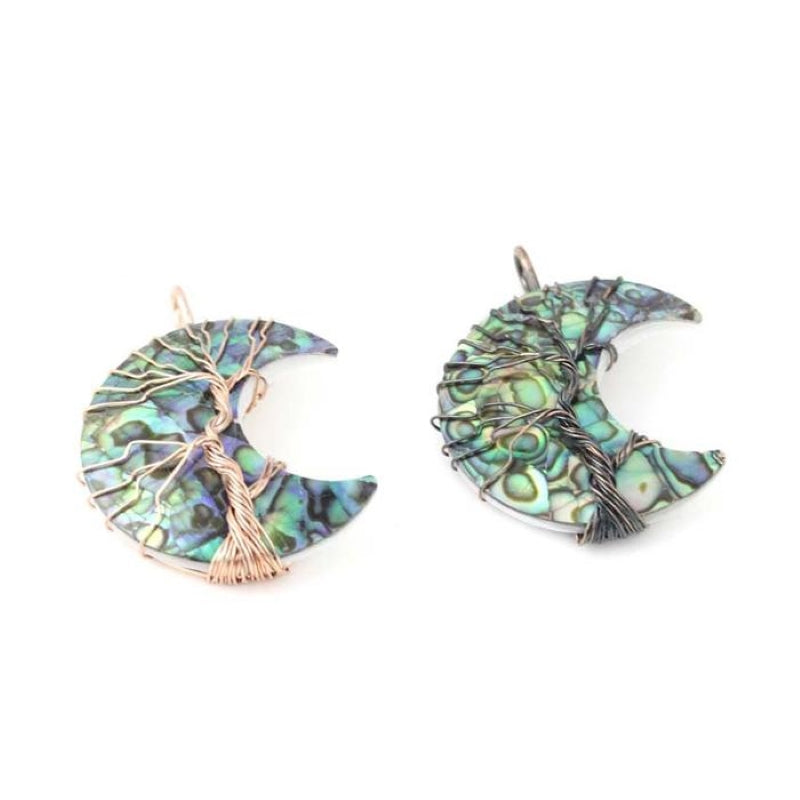 Bohemian Natural Shell Tree Of Life Necklace
