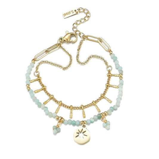 Bohemian Double Tassel Bracelet With Hollow Stars