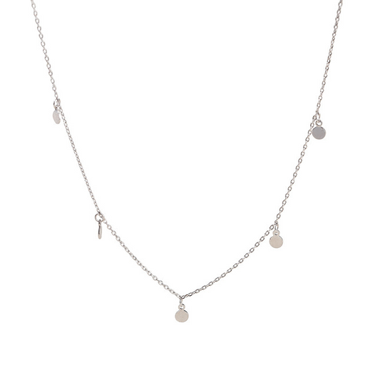 Classic Wafer Sterling Silver Plated Gold Necklace