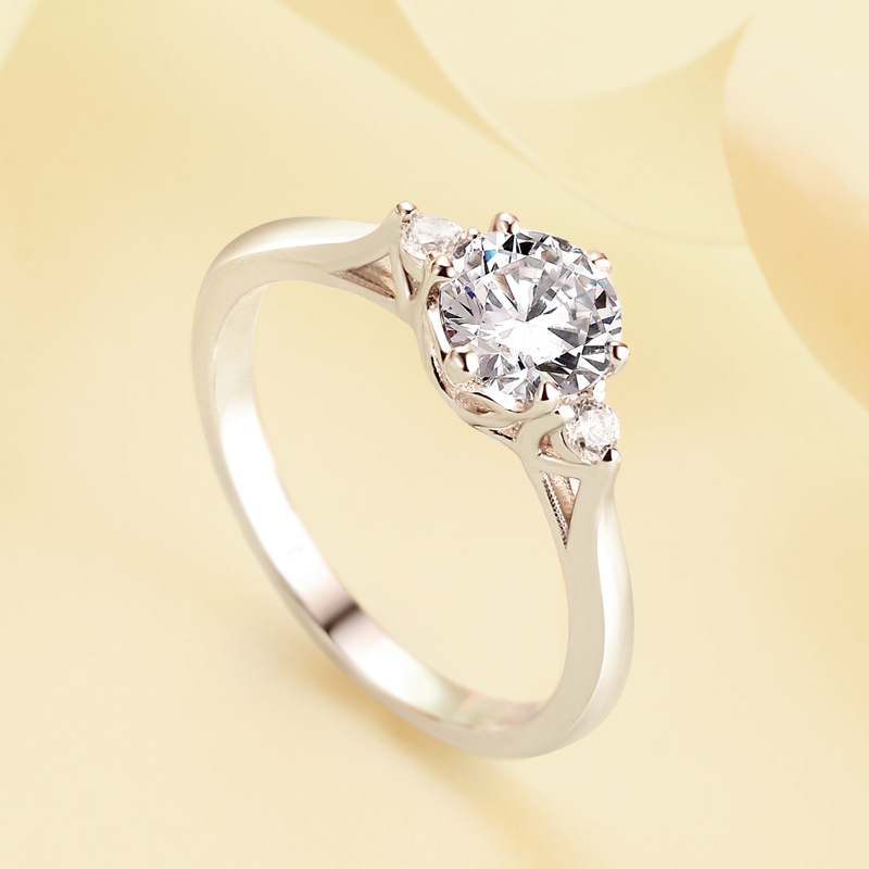 Wedding Round Cut Sterling Silver Ring For Women-TL-Juri Elle