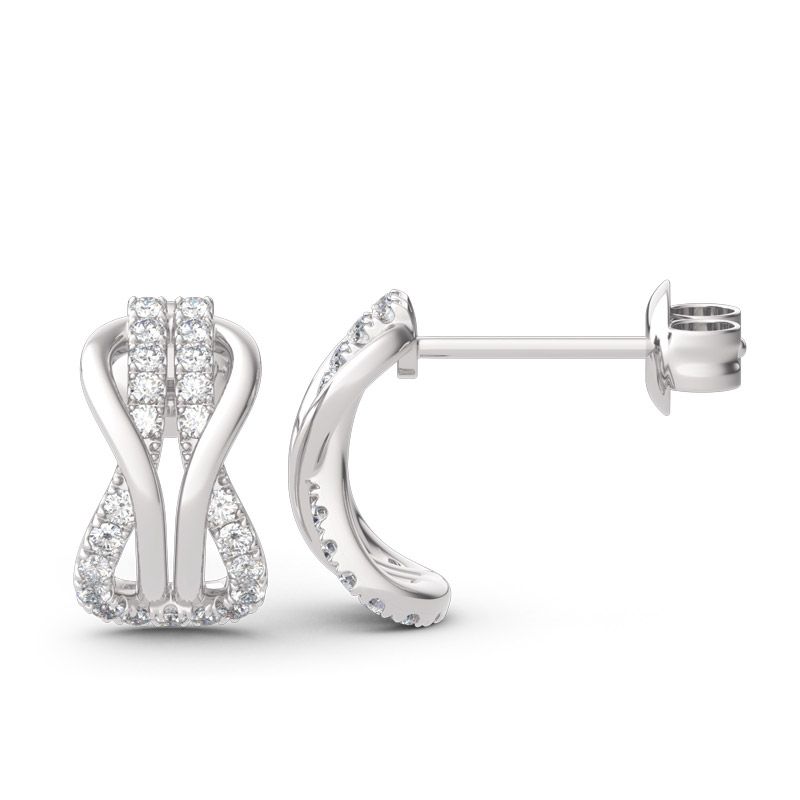 Infinity Love Sterling Silver Earrings-JE-Juri Elle