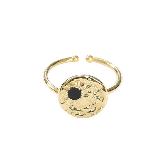 Potholes Epoxy Sterling Silver Ring