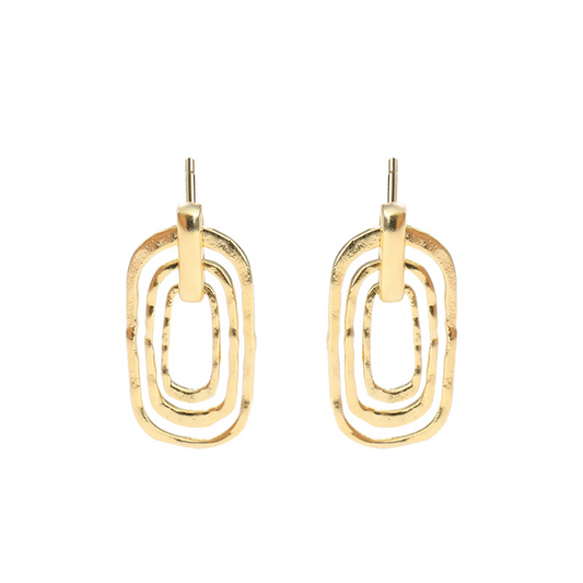 Labyrinth Tunnel Sterling Silver Stud Earring