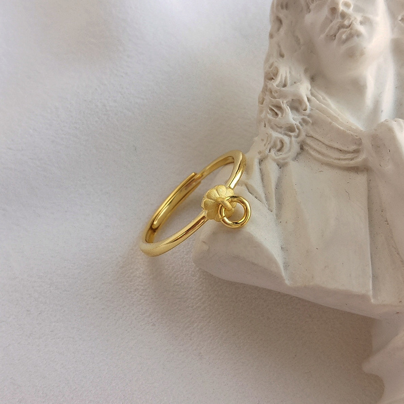 Simple Petals Sterling Silver Plated Gold Ring