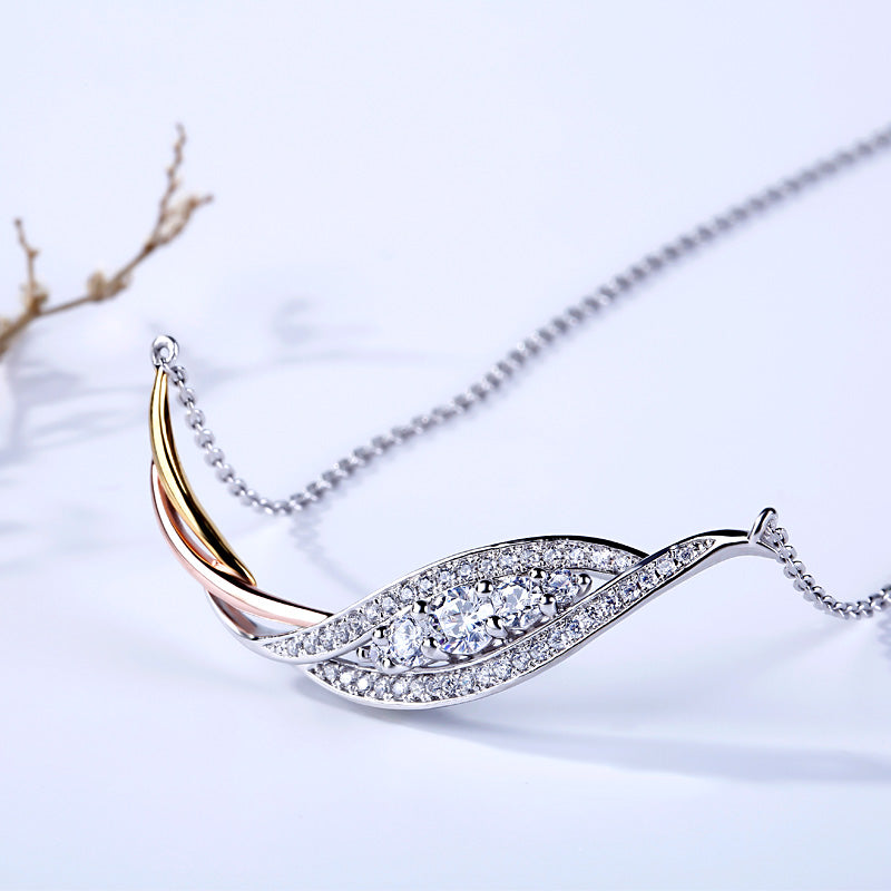 Fancy Tri-Tone Necklace-JE-Juri Elle