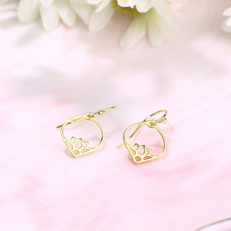 Lotus Drop Earrings for Women