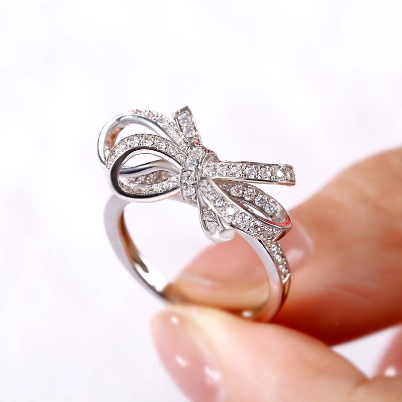 Bowknot Sterling Silver Cocktail Ring-JE-Juri Elle
