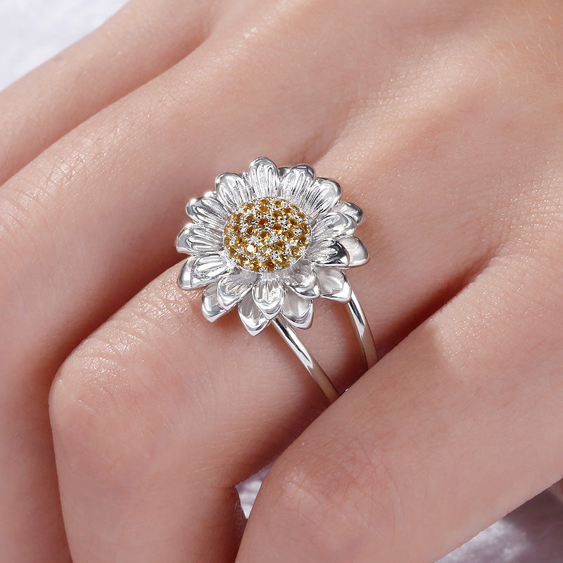 Sunflower Sterling Silver Ring-JE-Juri Elle