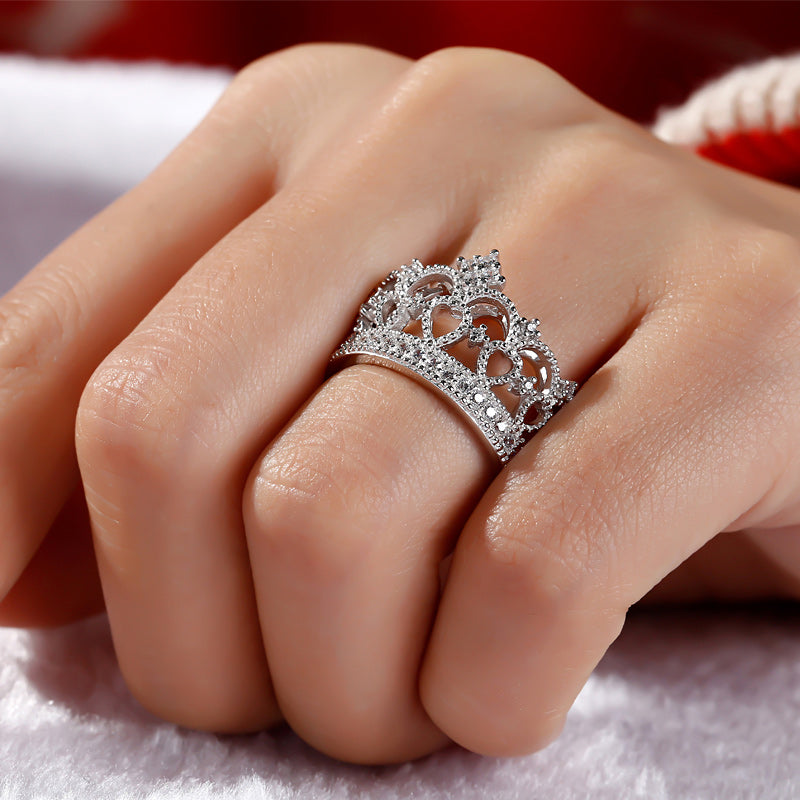 Crown Design Sterling Silver Ring-JE-Juri Elle